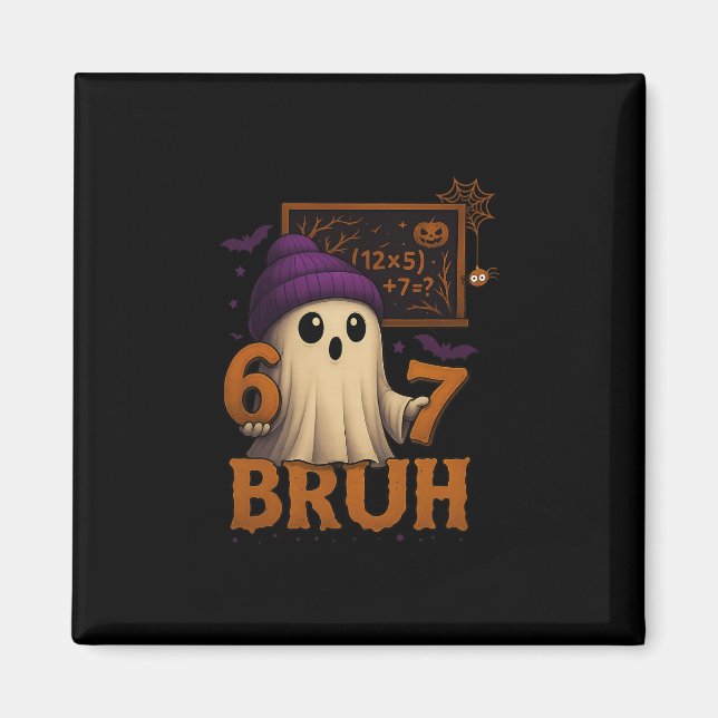 Íman Fantasma de Matemática Engraçado 67 Bruh Meme de H (Frente)