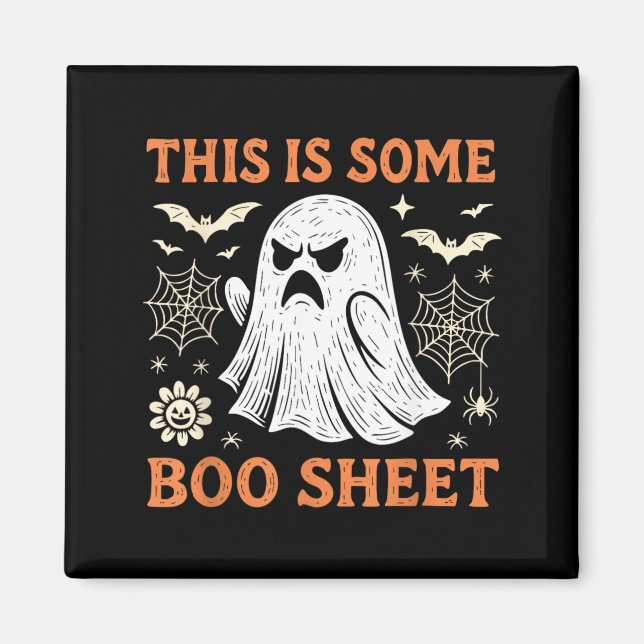 Íman Fantasma Engraçado Fantasia de Halloween Folha de  (Frente)