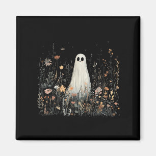 Íman Fantasma Floral Vintage Halloween Fantasma Na Flor