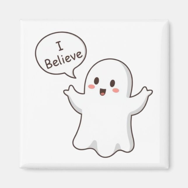 Íman Fantasma Fofo Eu Acredito Desenho (Frente)