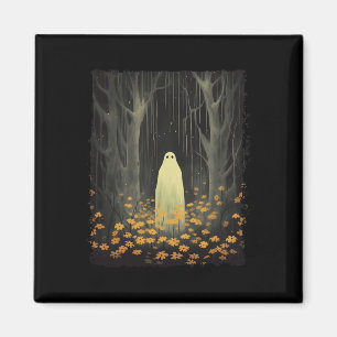 Íman Fantasma Gótico No Truque De Halloween Da Floresta