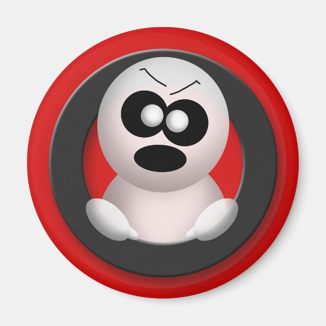 Íman Fantasma Irritado - Magneta Halloween (Frente)