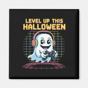 Íman Fantasma Pixel Retro Gamer Halloween Fofo Assustad