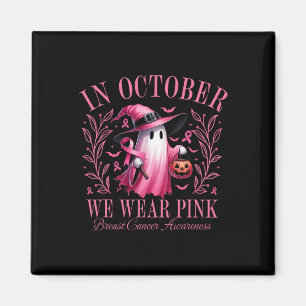 Íman Fantasma Rosa De Halloween Em Outubro Nós Vestimos