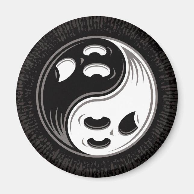 Íman Fantasma Yin Yang Black and White (Frente)