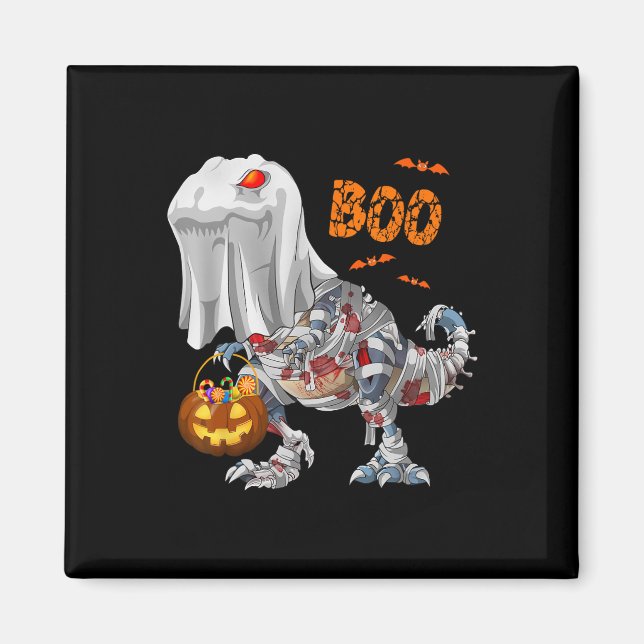 Íman Fantasma Zombie Mummy Dinosaur Engraçado Boo Hallo (Frente)