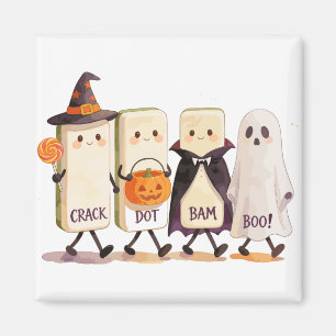 Íman Fantasmagoria de Mahjong de Halloween com Azulejos