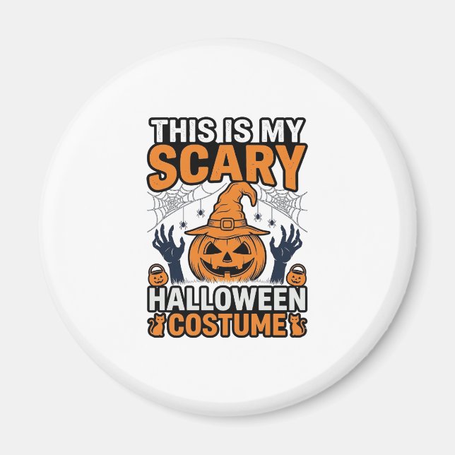 Íman Fantasmagórico Traje de Halloween Abóbora Bruxa Ch (Frente)