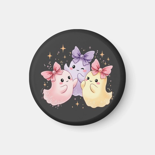 Íman Fantasmas bonitos do Pastel Kawaii com Arcos Spark (Frente)