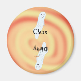 Íman Fantasmas com espiral laranja-amarelada com lava-l