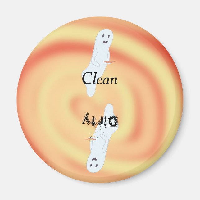 Íman Fantasmas com espiral laranja-amarelada com lava-l (Frente)