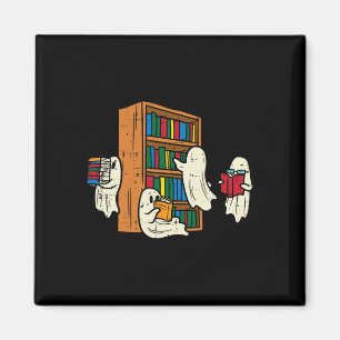 Íman Fantasmas Lendo Livros Professor Halloween Bibliot