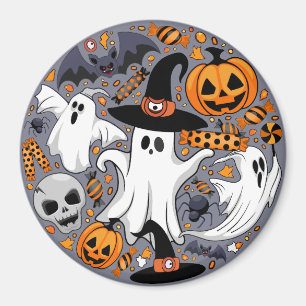Íman Fantasmas Spooky e Monstros Cute Assustadores