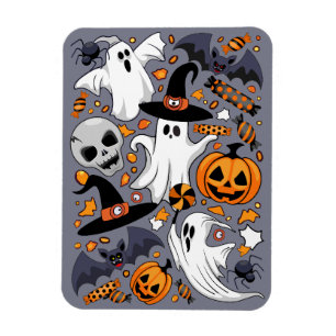 Íman Fantasmas Spooky e Monstros Cute Assustadores