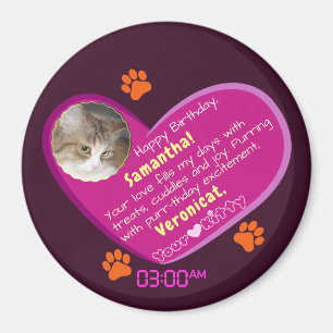 Íman Fantástica Mensagem De Aniversário De Cat Para Seu