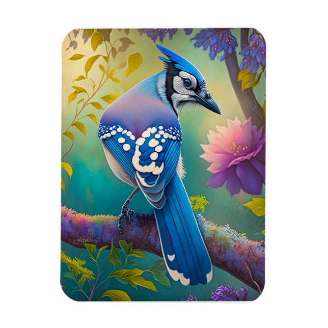 Íman Fantasy Birds Blue Jay (Vertical)