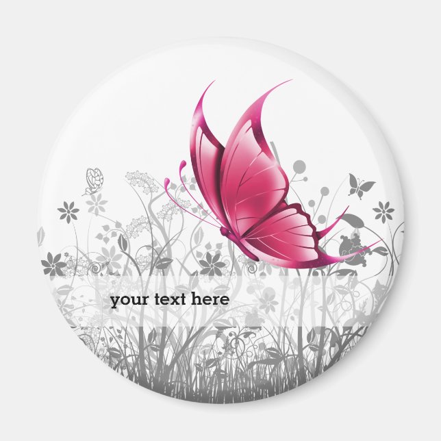 Íman Fantasy Butterfly * escolha a cor de fundo (Frente)