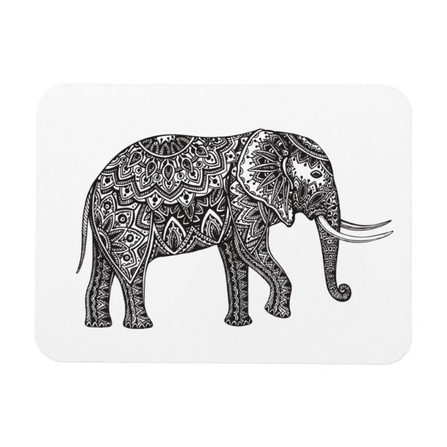 Íman Fantasy Elephant Doodle (Horizontal)