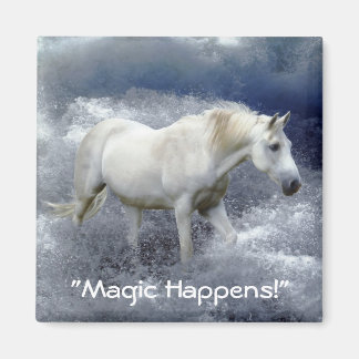 Íman Fantasy White Horse & Ocean Surf Magnet Gift
