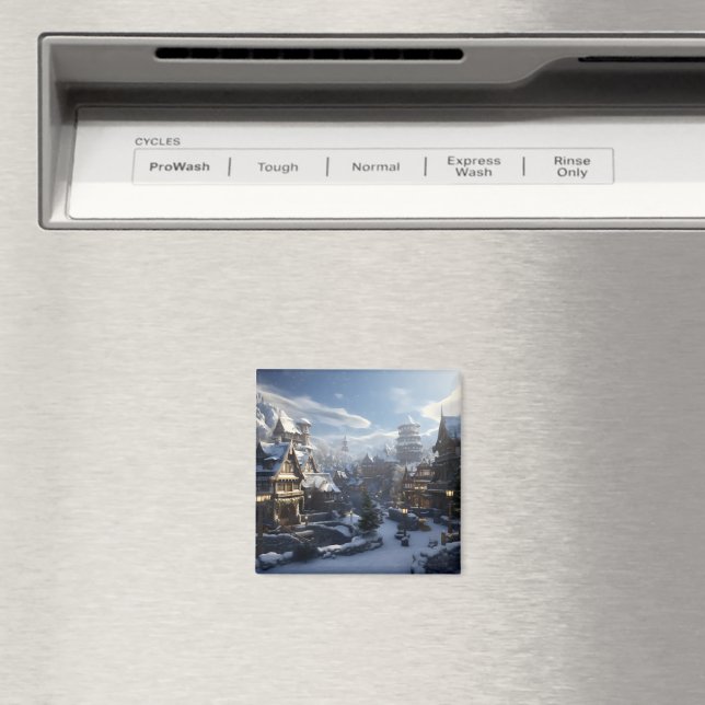 Íman Fantasy Winter Town (In Situ (Dishwasher))