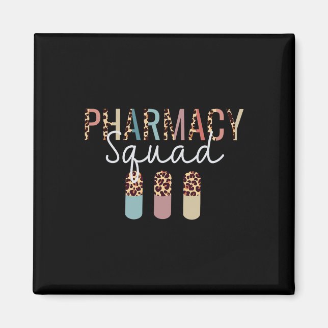 Íman Faracy Squad Com Leopard Print Para Farmacêutico T (Frente)