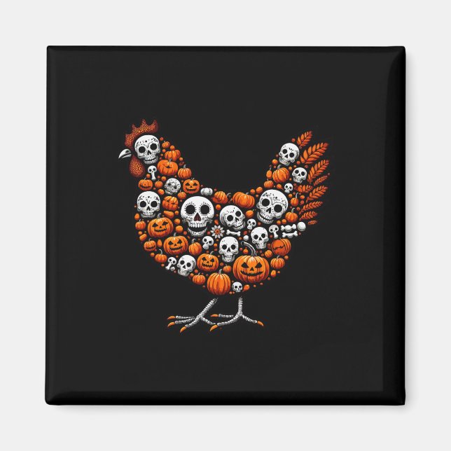 Íman Farinha-De-Feira-De-Frango-Do-Halloween (Frente)