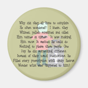 Íman Farmacêutica Arte Oferece "Candy Heart Rx's"