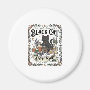 Íman Farmácia de Gato Preto Bruxa Mística Apothecary 