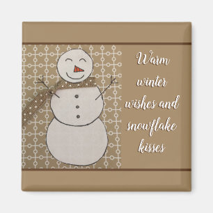 Íman Farmhouse Snowman Magnet