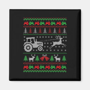 Íman Farming Trator Reindeer Fazenda Funny Farmer Ugly 