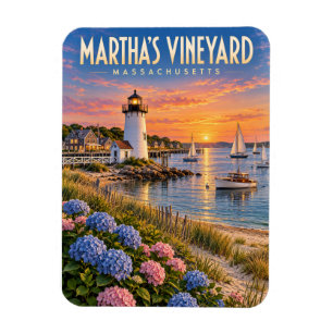 Íman Faro do Pôr do Sol Martha's Vineyard Massachusetts