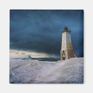 Íman Faróis Lago Frankfort Lighthouse Michigan