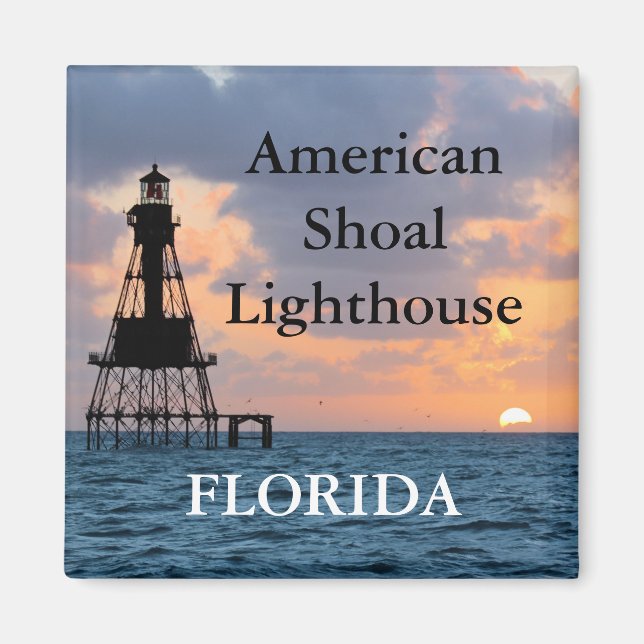 Íman Farol Americano Shoal, Flórida Magnet (Frente)