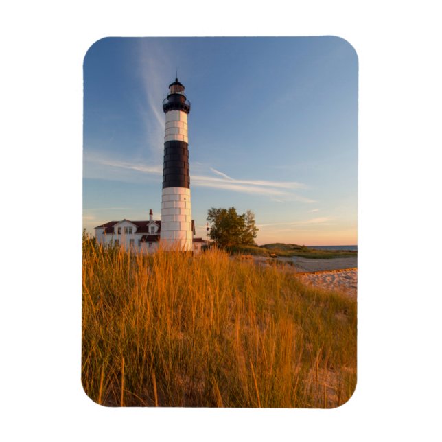 Íman Farol Big Sable Point no Lago Michigan 3 (Vertical)