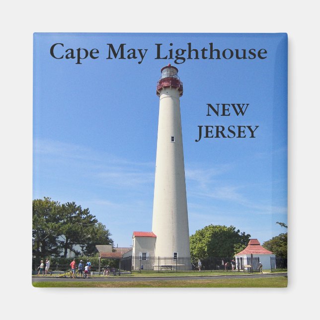 Íman Farol Cape May, Nova Jersey Magnet (Frente)