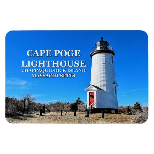 Íman Farol Cape Poge, Massachusetts Flexi Magnet (Horizontal)