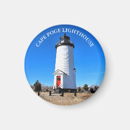 Íman Farol Cape Poge, Massachusetts Round Magnet