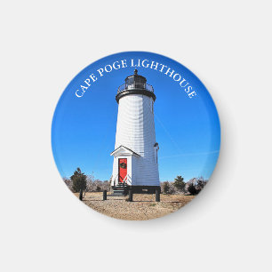 Íman Farol Cape Poge, Massachusetts Round Magnet