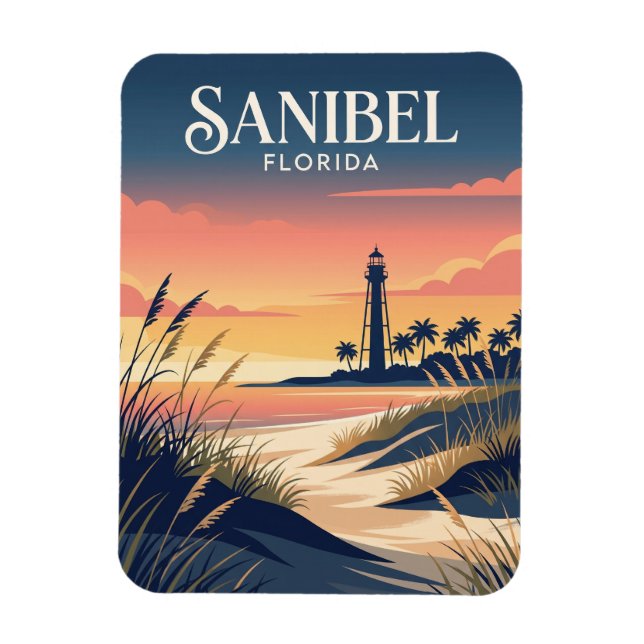 Íman Farol da Ilha de Sanibel EUA (Vertical)