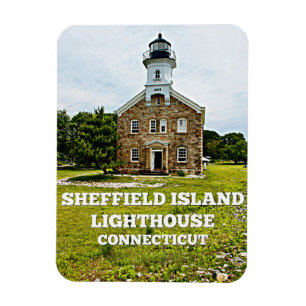 Íman Farol da ilha de Sheffield, Connecticut
