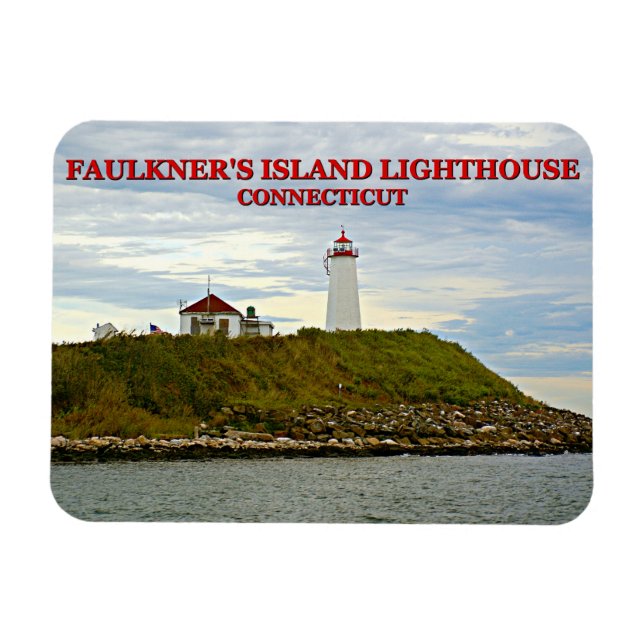 Íman Farol da Ilha Faulkners, Connecticut (Horizontal)