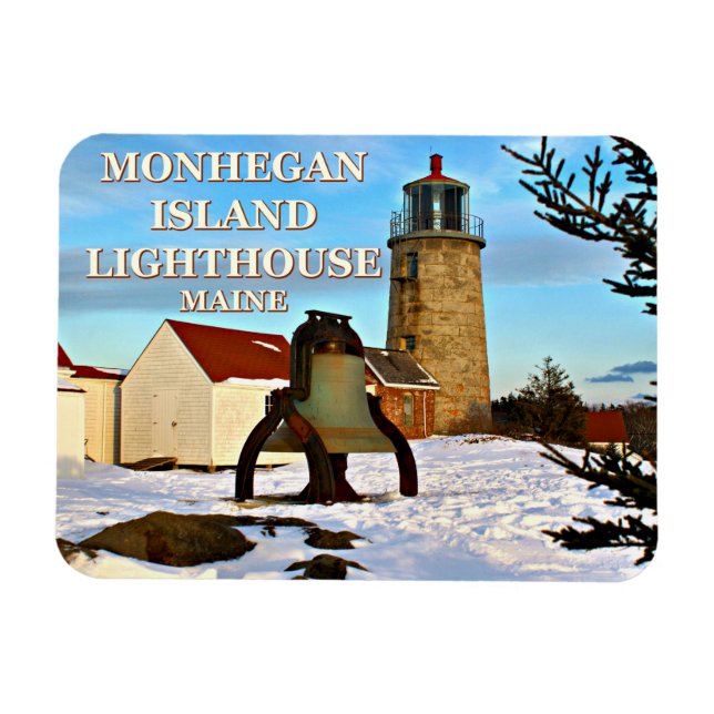 Íman Farol da Ilha Monhegan, Maine (Horizontal)