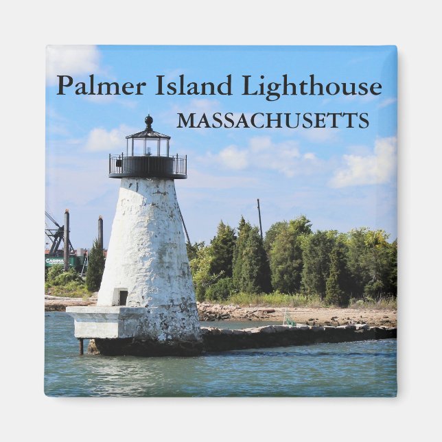 Íman Farol da Ilha Palmer, Massachusetts Magnet #2 (Frente)