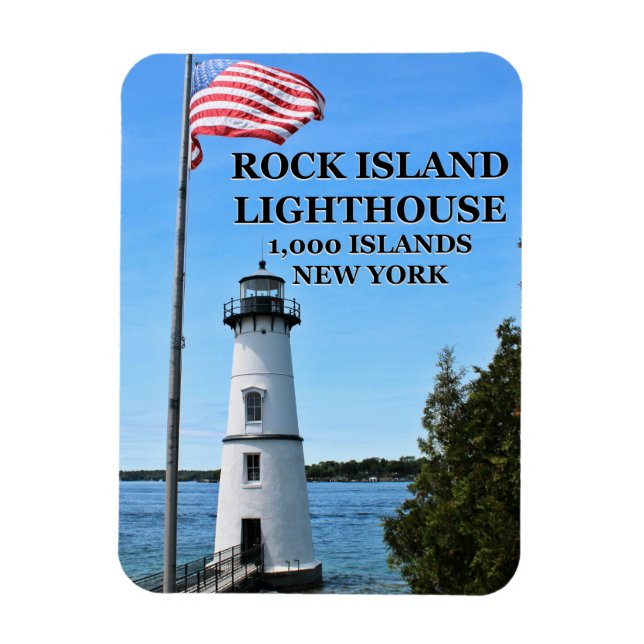 Íman Farol da Ilha Rock, Nova York Flex Magnet (Vertical)