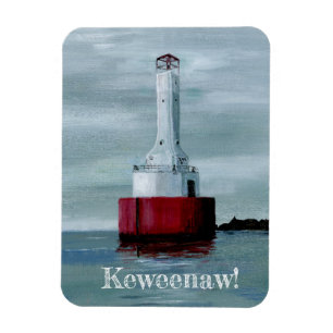 Íman Farol da via marítima de Keweenaw no alto Michigan