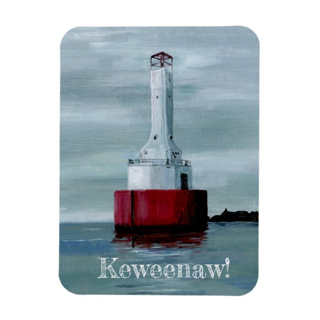 Íman Farol da via marítima de Keweenaw no alto Michigan (Vertical)