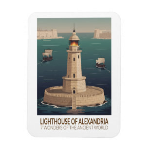 Íman Farol de Alexandria 7 Maravilhas do Mundo