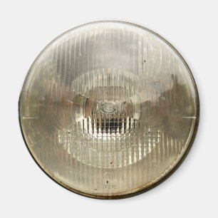 Íman Farol de automóvel clássico com lente de vidro red