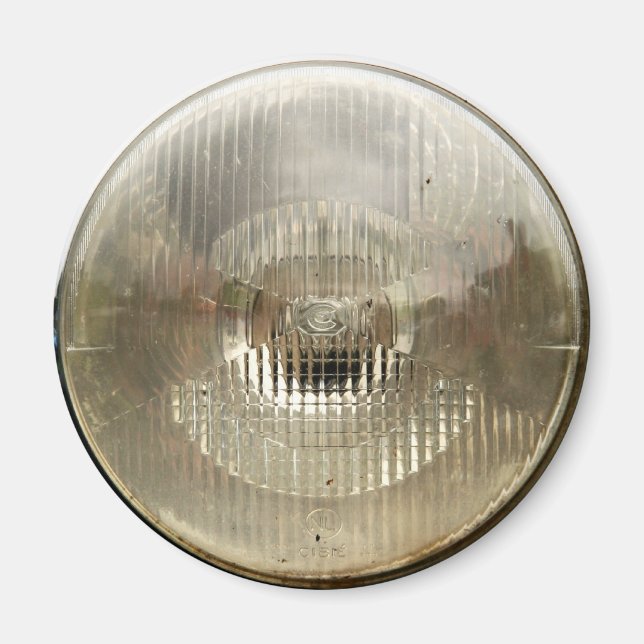 Íman Farol de automóvel clássico com lente de vidro red (Frente)