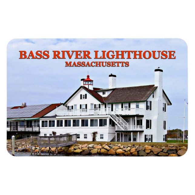 Íman Farol de Bass River, Massachusetts Flexi Magnet (Horizontal)